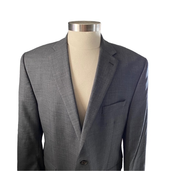 Ralph Lauren Men Grey 2-Button 100% Wool Suit Jacket Blazer Sz 44R Sports Coat - Picture 2 of 14